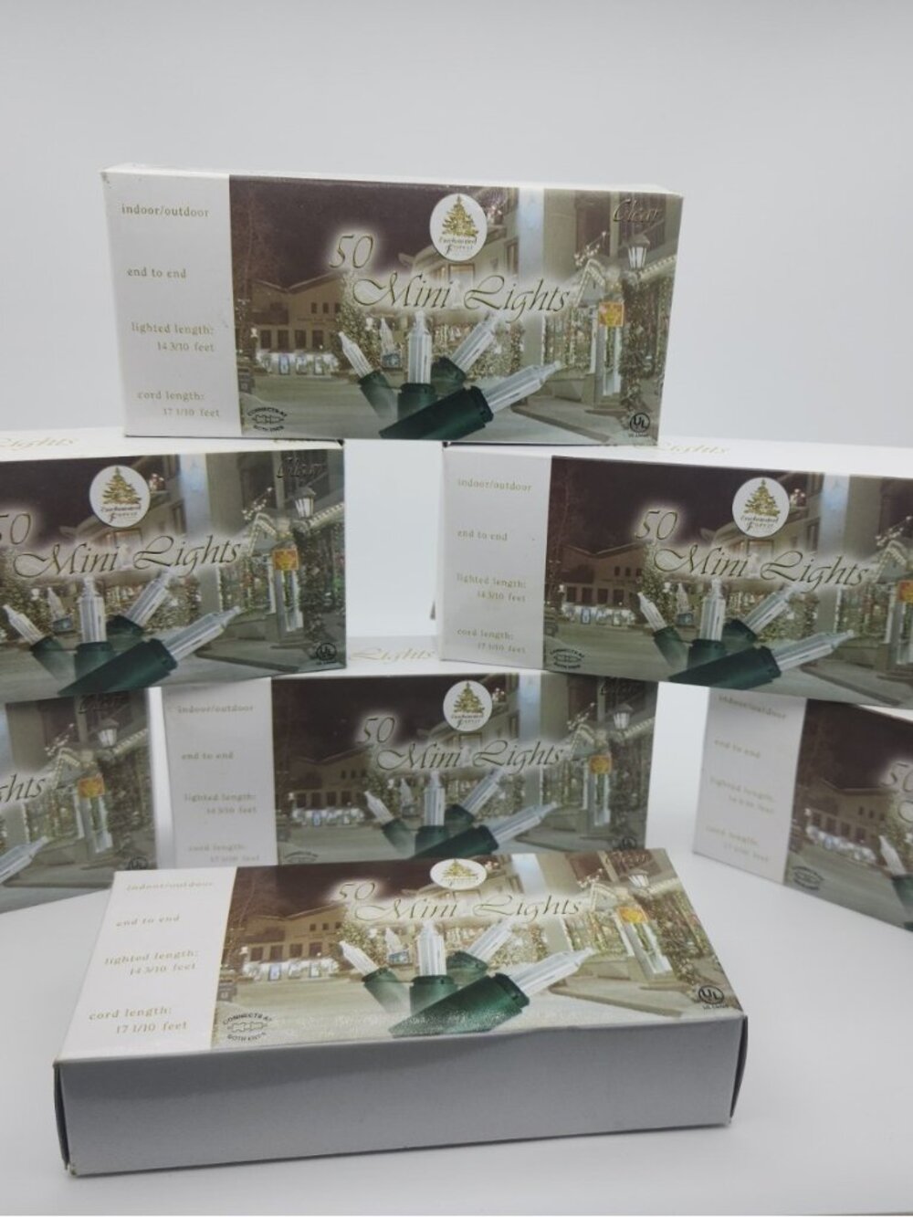 Clear Mini Lights 50-Count Holiday Time Wedding Patio Lot Of 7 Enchanted Forest